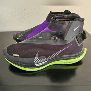 Nike Zoom Pegasus Turbo Shield Black Voltage Purple Running Sneakers Size 8.5